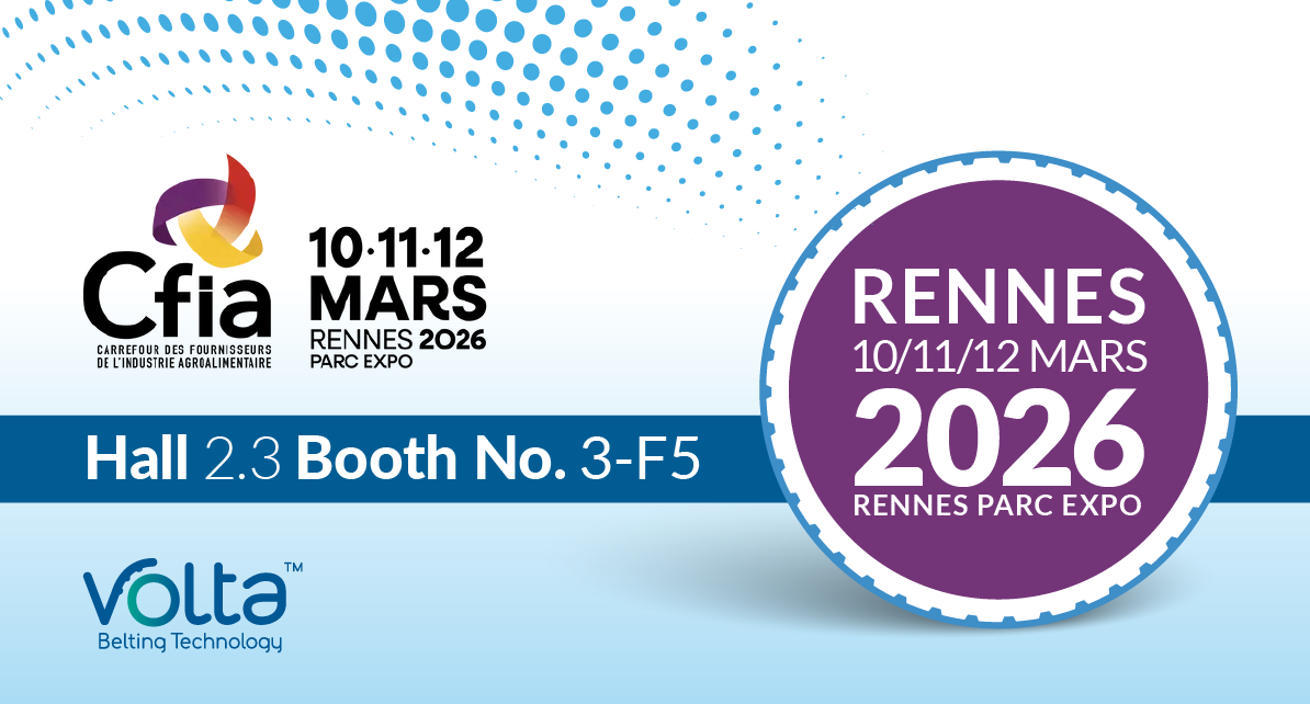 Volta Belting at CFIA Rennes 2025, Booth 3-F5