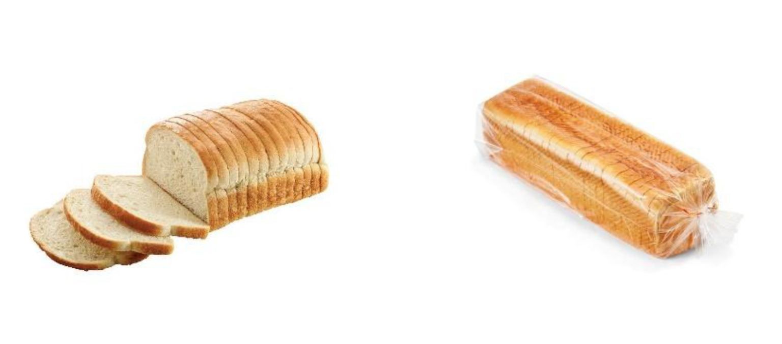 Sliced bread next to whole loaf